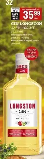 Biedronka Gin kiwi & apple Longston oferta