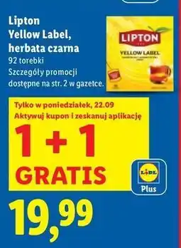 Lidl Herbata Lipton Yellow Label Tea oferta