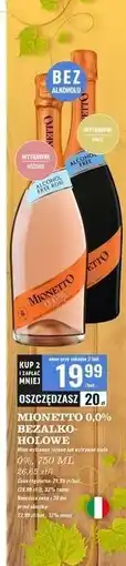 Biedronka Wino różowe Mionetto 0.0% oferta