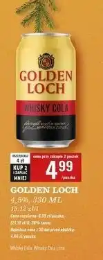 Biedronka Whisky + cola lime Golden Loch oferta