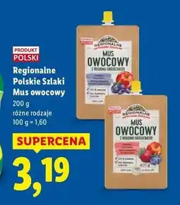 Lidl Mus jabłko borówka amerykańska truskawka Regionalne Szlaki oferta