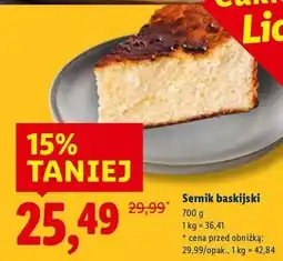 Lidl Sernik baskijski Deluxe (Schwarz) oferta