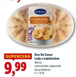 Lidl Lody chocolate & profitelore Duc De Coeur oferta