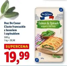 Lidl Ciasto francuskie z łososiem Duc De Coeur oferta