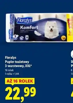 Lidl Papier toaletowy komfort Floralys oferta