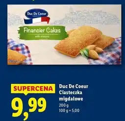 Lidl Ciastka migdałowe Duc De Coeur oferta