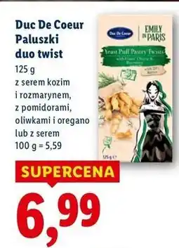 Lidl Paluszki z serem Duc De Coeur oferta