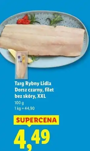 Lidl Dorsz czarny filet bez skóry Targ Rybny Lidla oferta