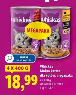 Lidl Karma dla kota kurczak + wołowina Whiskas oferta