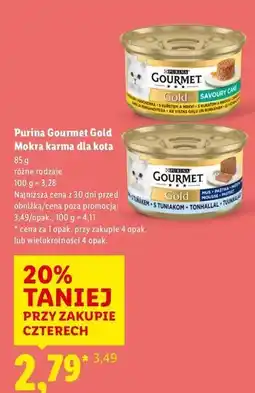 Lidl Karma dla kota królik Purina Gourmet Gold oferta
