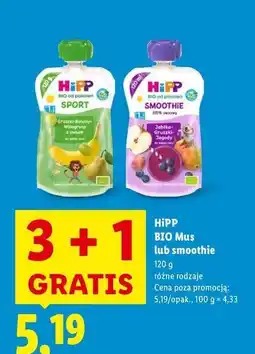 Lidl Mus jabłka-gruszki-jagody Hipp oferta