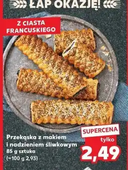 Kaufland Przekąska z makiem i nadzieniem śliwkowym z ciasta francuskiego Kaufland oferta