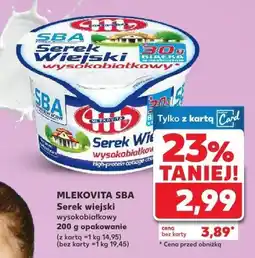 Kaufland Serek wiejski wysokobiałkowy SBA Mlekovita oferta