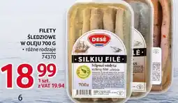Selgros Filety śledziowe w oleju różne rodzaje Selgros oferta