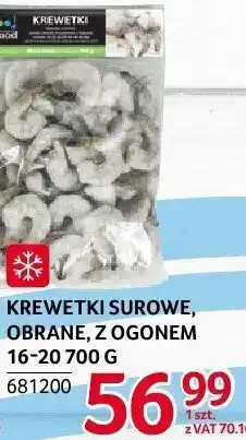 Selgros Krewetki surowe obrane z ogonem 16-20 700g MyFood oferta