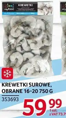 Selgros Krewetki surowe obrane 16-20 750g MyFood oferta