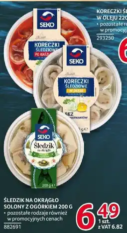 Selgros Śledź na okrągło solony z ogórkiem 200g Seko oferta