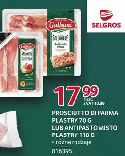 Selgros Antipasto misto plastry Galbani oferta