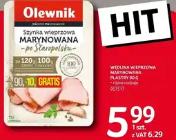 Selgros Wędlina wieprzowa marynowana plastry Olewnik oferta