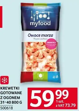 Selgros Krewetki różowe z ogonem 31-40 800g MyFood oferta