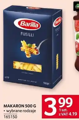 Selgros Makaron Barilla Fusilli 500g oferta