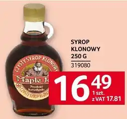 Selgros Syrop klonowy Maple Joe oferta