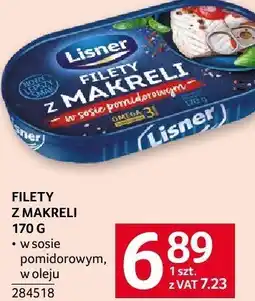 Selgros Filety z makreli w sosie pomidorowym w oleju 170 g Lisner oferta
