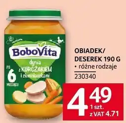 Selgros Obiadek/deserek BoboVita oferta