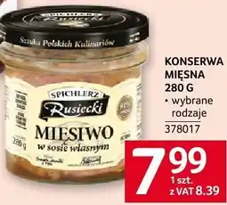 Selgros Konserwa mięsna 280 g Rusiecki oferta