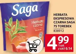 Selgros Herbata ekspresowa czarna Saga 75 torebek oferta