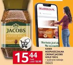 Selgros Kawa rozpuszczalna Cronat Gold 200 g Jacobs oferta