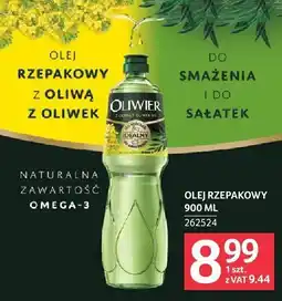 Selgros Olej Oliwier rzepakowy z oliwą z oliwek 900 ml oferta