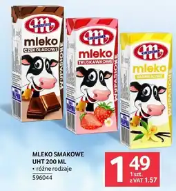 Selgros Mleko smakowe UHT różne rodzaje Mlekovita oferta