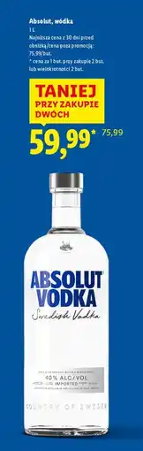 Lidl Wódka Absolut Vodka oferta