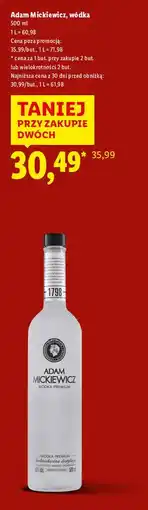 Lidl Wódka Adam Mickiewicz oferta