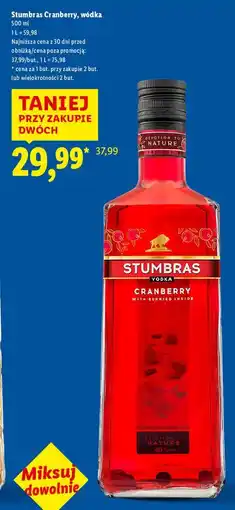 Lidl Wódka Stumbras Cranberry oferta