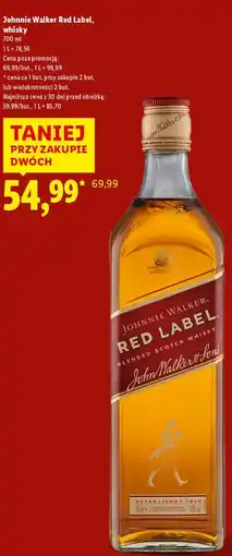 Lidl Whisky Johnnie Walker Red Label oferta