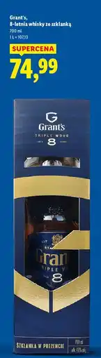 Lidl Whiskey + szklanka Grant's 8 Yo oferta