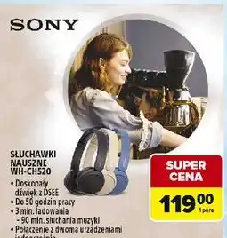 Carrefour Słuchawki wh-ch520 niebieskie Sony oferta