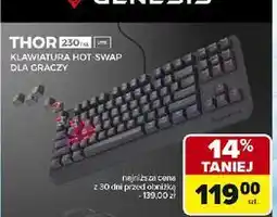 Carrefour Klawiatura thor 230 tkl Genesis oferta