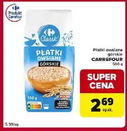 Globi Płatki owsiane górskie Carrefour Classic oferta