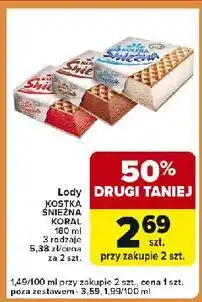 Carrefour Express Lód kakaowy Koral Kostka Śnieżna oferta