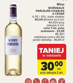 Carrefour Wino Bordeaux Parleurs Charles & Cesar oferta