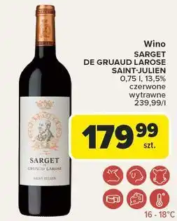 Carrefour Wino Chateau Gruaud Larose Sarget oferta