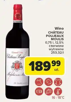 Carrefour Wino Grand Vin Chateau Poujeaux Moulis oferta