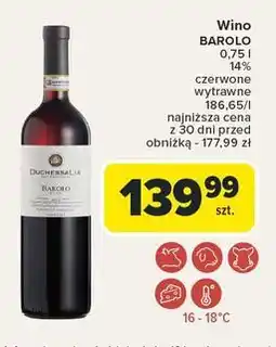 Carrefour Wino Duchessalia Barolo Docg oferta