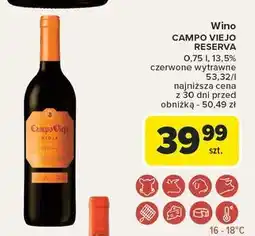 Carrefour Wino Campo Viejo Rioja Reserva oferta