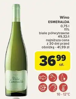 Carrefour Wino białe półwytrawne Esmeralda oferta