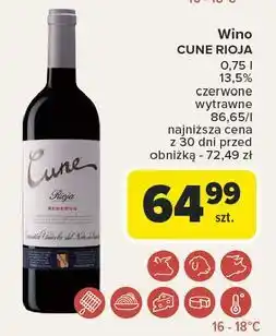 Carrefour Wino Cune Rioja oferta