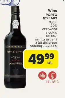 Carrefour Wino Porto Tawny Five Crowns 10 oferta